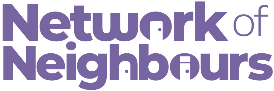 network of neighbours logo in purple