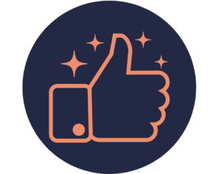 illustrated icon of a thumbs up